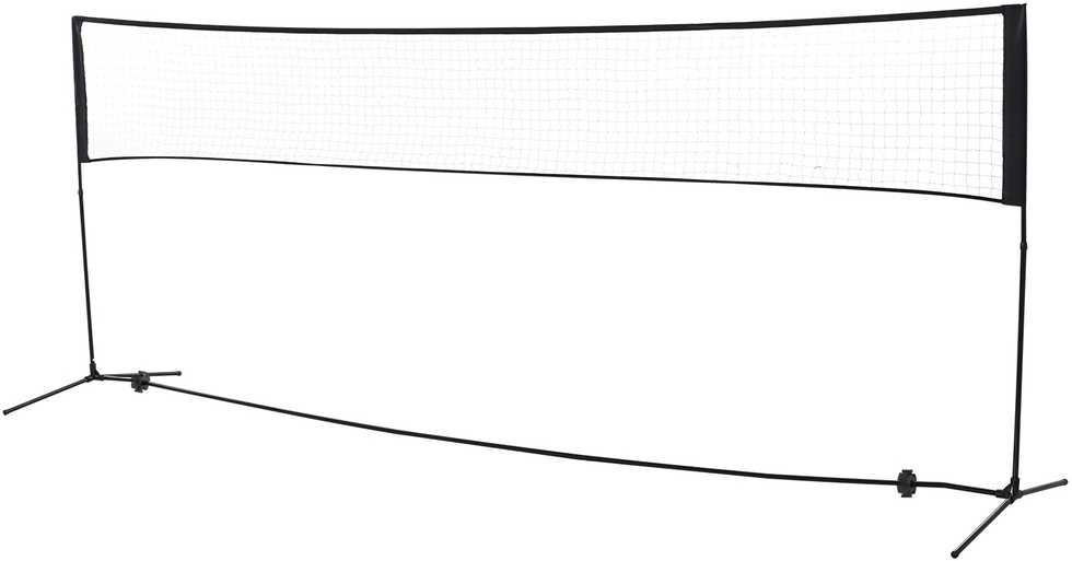 HOMCOM Badmintono tinklas Tinklinio ir teniso tinklas, nešiojamas, 2 aukščiai 94/158 cm, PE, 400x60 cm