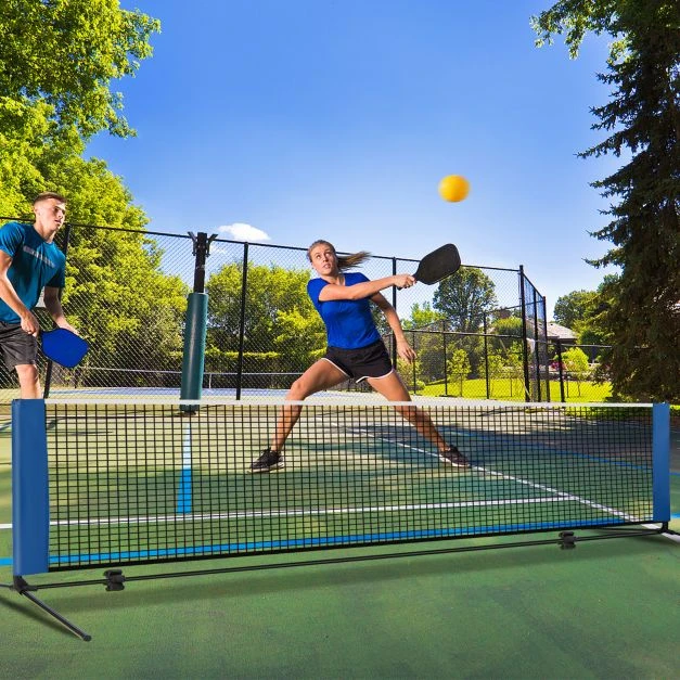 Badmintono tinklas mėlynas
