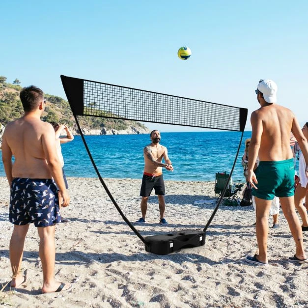 Badmintono tinklo rinkinys juodas 7 vnt.