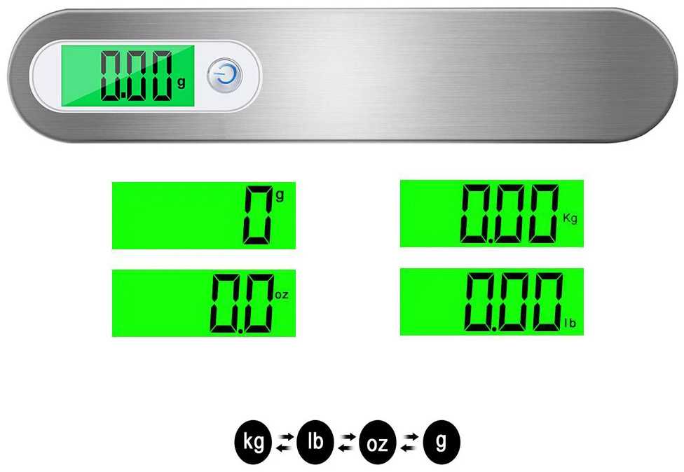 Bagažo svarstyklės 50kg su LCD ekranu