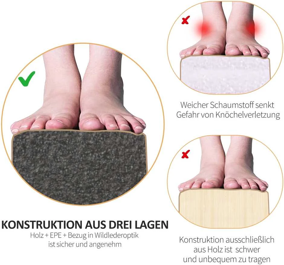 HOMCOM 210 cm gimnastikos balansavimo sija, skirta naudoti viduje ir lauke, sulankstoma, iki 120 kg, ruda