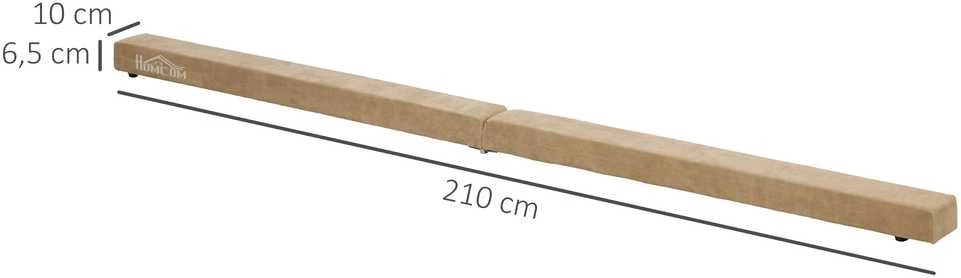 HOMCOM 210 cm gimnastikos balansavimo sija, skirta naudoti viduje ir lauke, sulankstoma, iki 120 kg, ruda