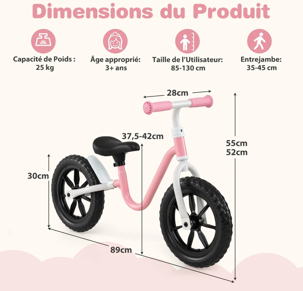 Balansinis dviratukas 30 cm