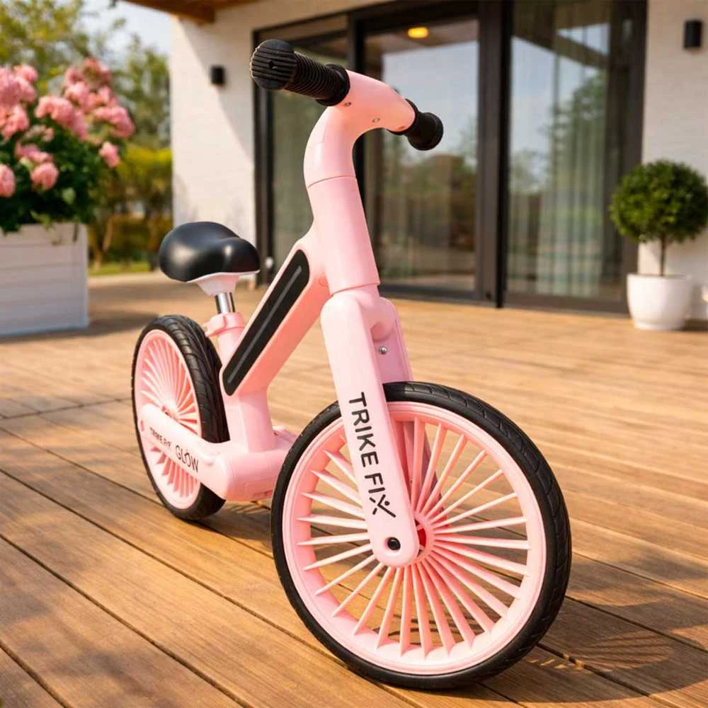 Balansinis dviratis Trike Fix Glow LED rėmas, rožinis