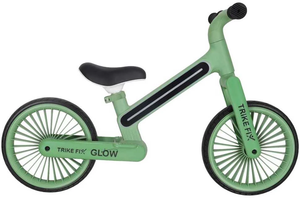 Baby Mix Balansinis dviratis Trike Fix Glow LED rėmas, žalias