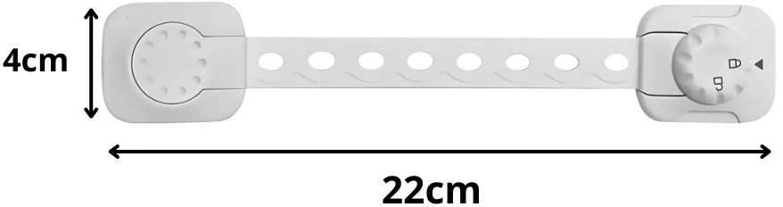 Baldų durų apsauga vaikams, 6 vnt., 22x4 cm