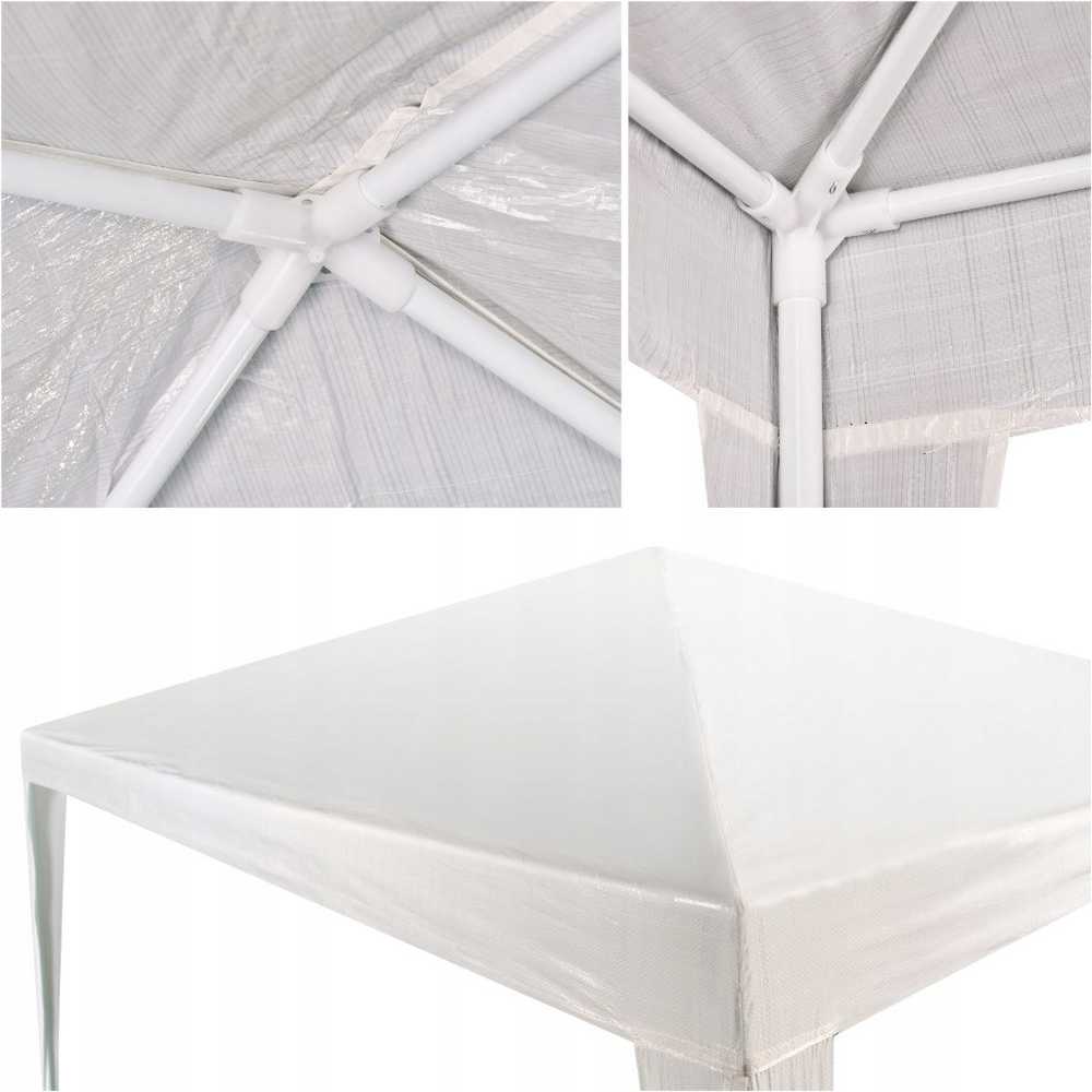 Roger Palapinė sodo vakarėlių paviljonas komercinė pavėsinė Balta 2,4X2,4 m