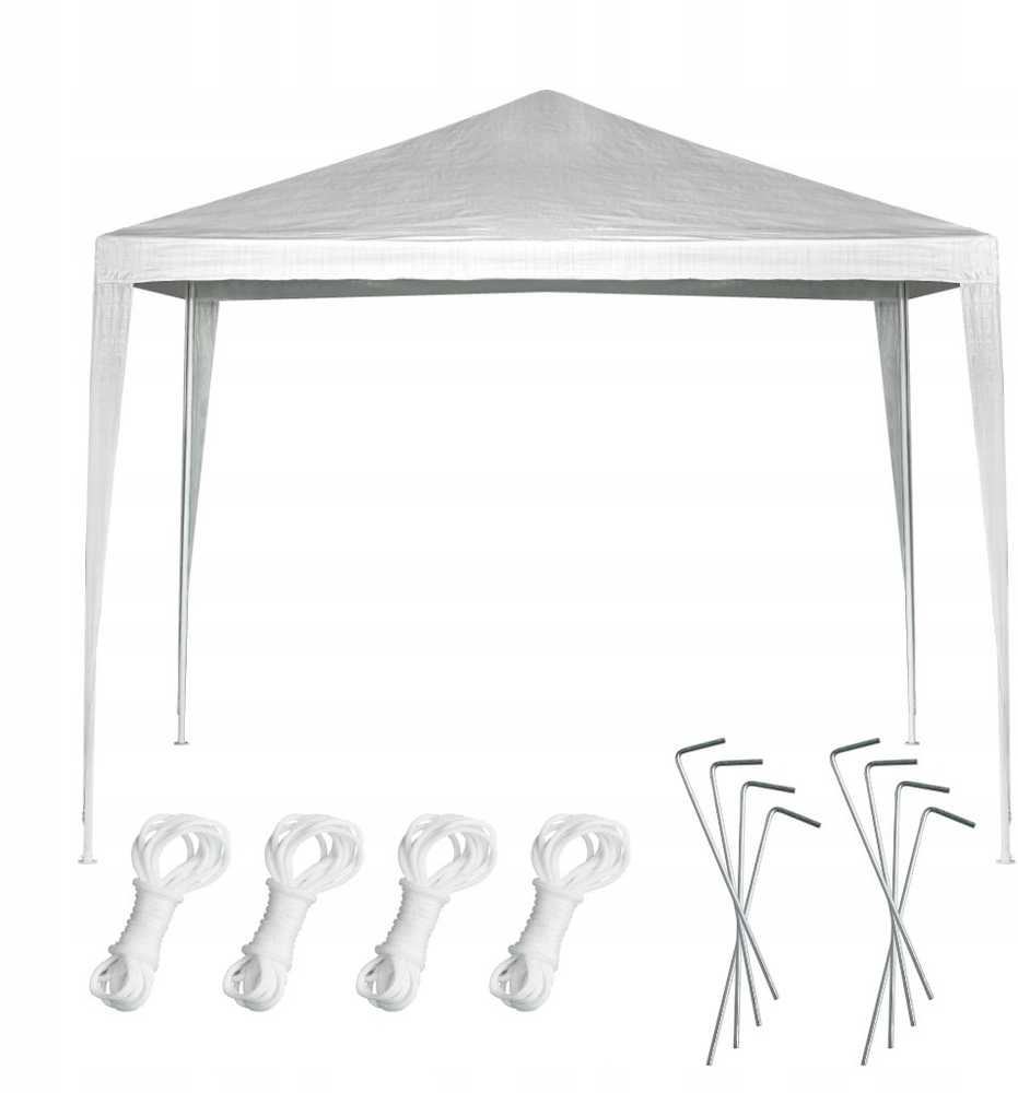 Roger Palapinė sodo vakarėlių paviljonas komercinė pavėsinė Balta 2,4X2,4 m