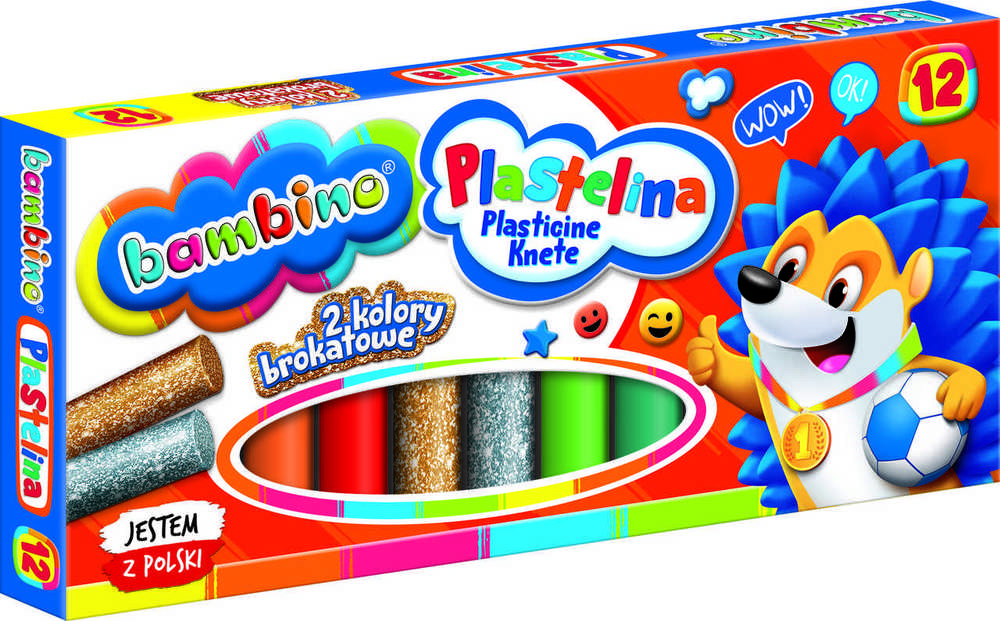 BAMBINO Plastilinas klasikinis 12 spalvų
