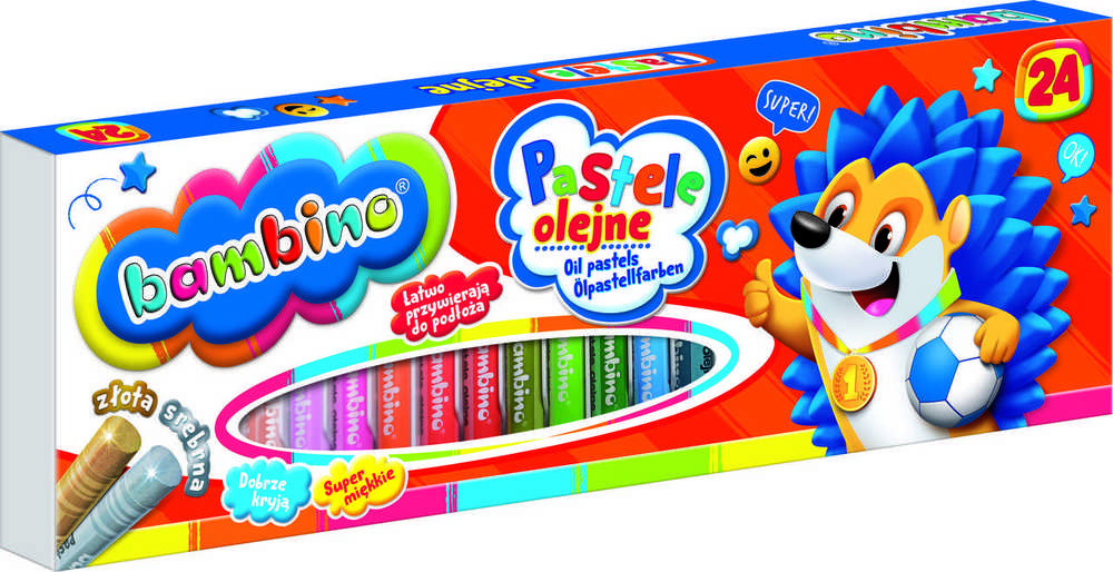 BAMBINO Pastelės Aliejinės kreidelės 24 spalvos