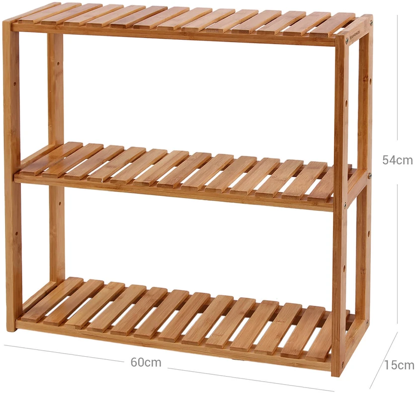 Songmics Bambuko lentyna 60 x 54 x 15 cm
