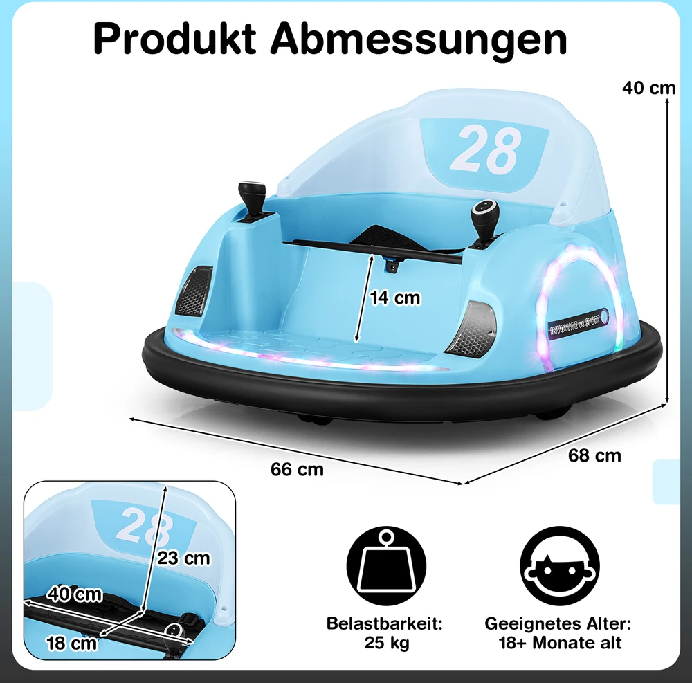 Bamperinis automobilis mėlynas