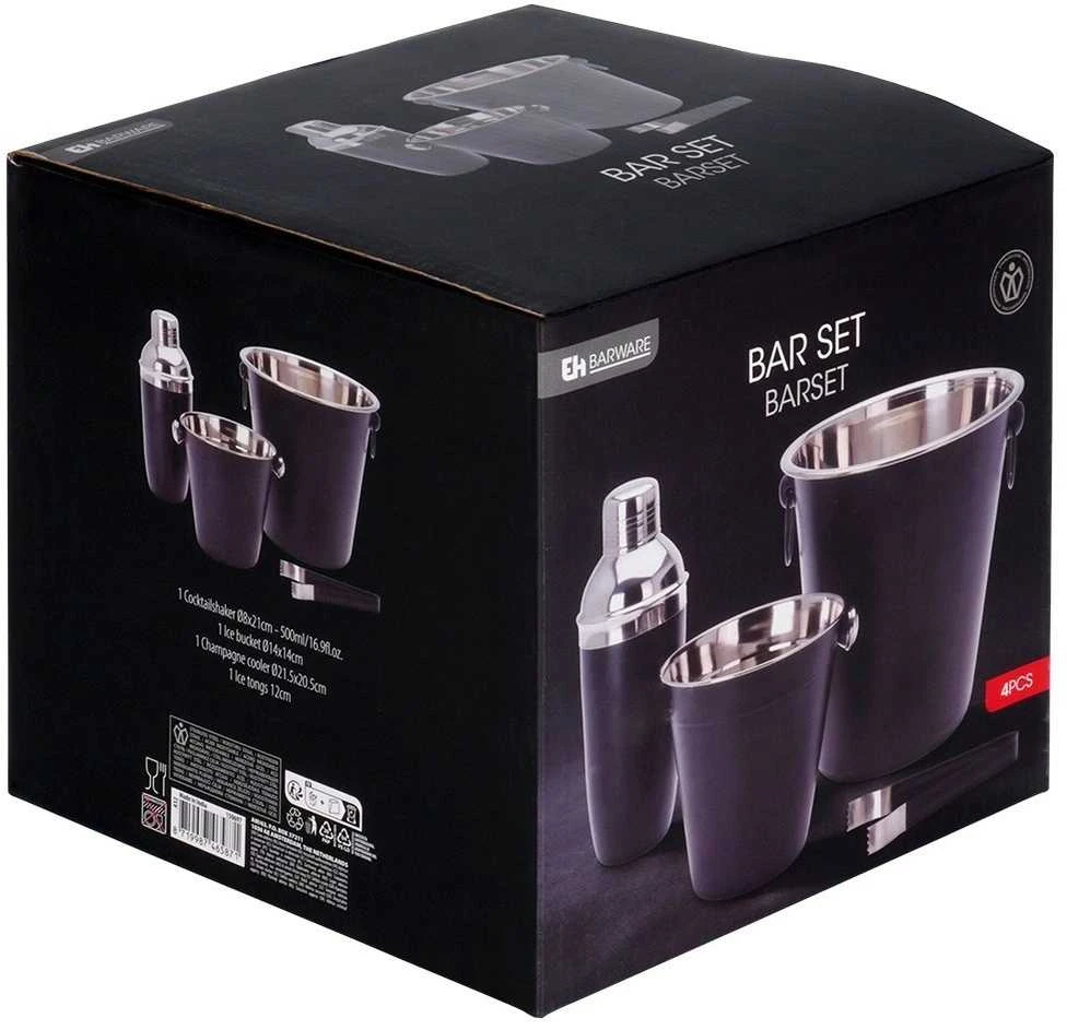 Excellent Houseware Kokteilių gaminimo rinkinys plienas juoda 4 vnt.