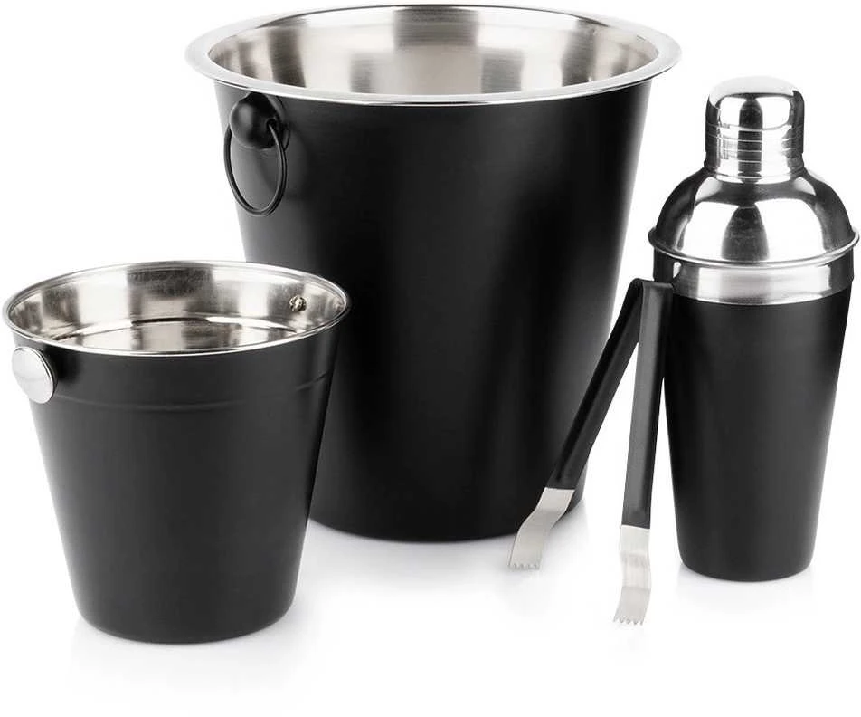Excellent Houseware Kokteilių gaminimo rinkinys plienas juoda 4 vnt.