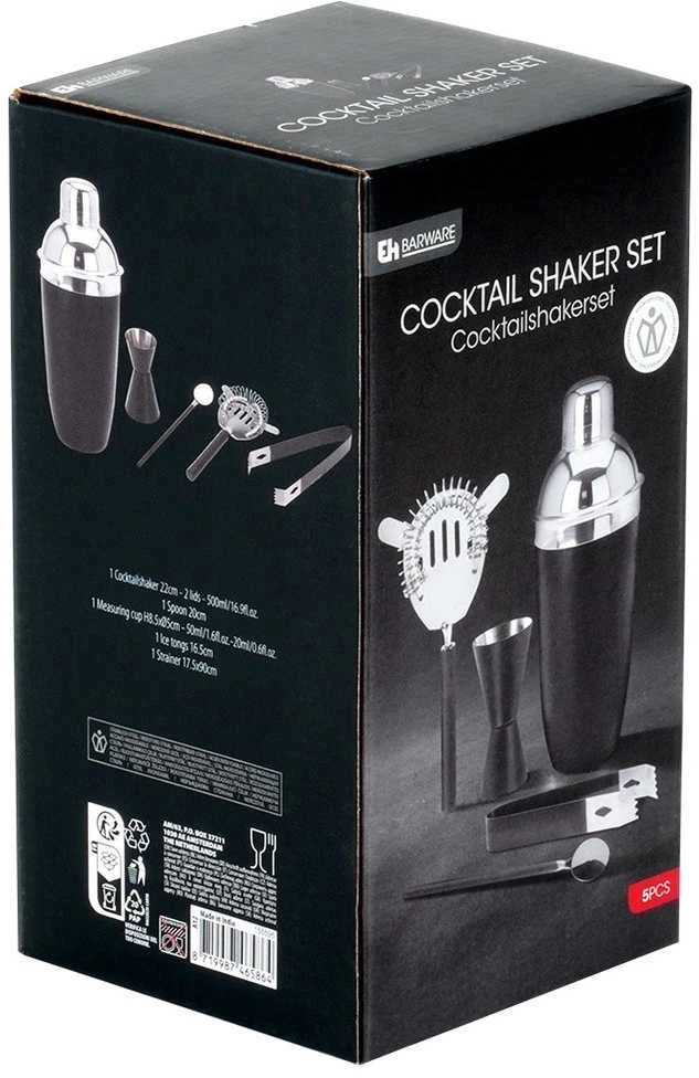 Excellent Houseware Baro rinkinys gėrimams, 5 dalių, nerūdijantis plienas