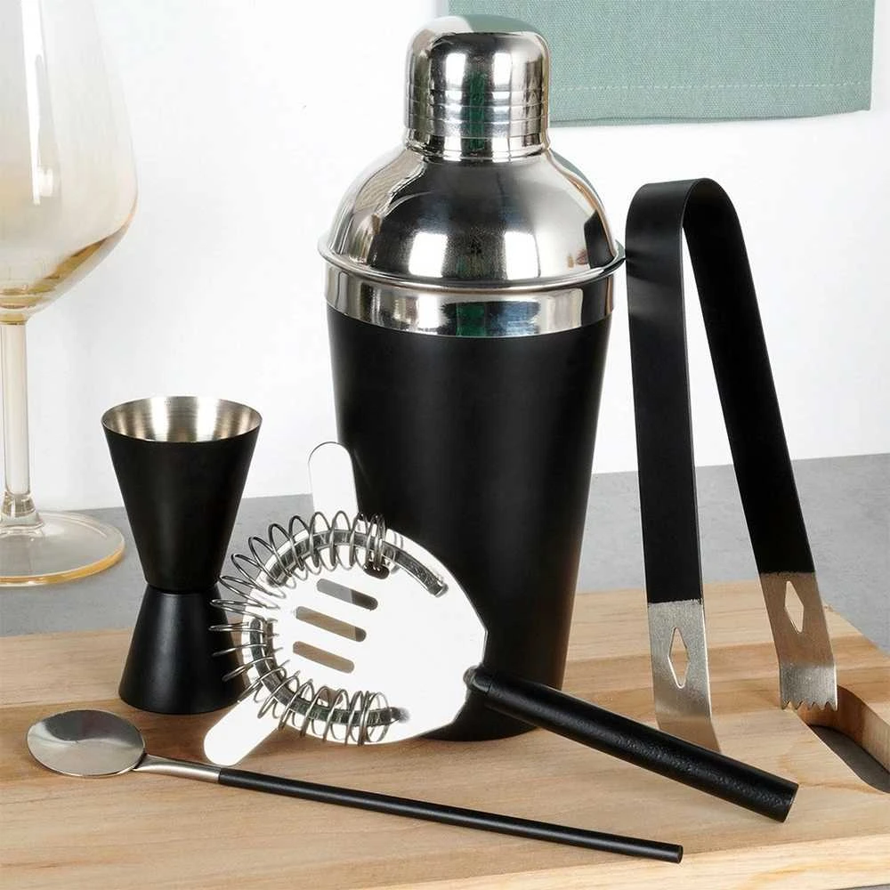 Excellent Houseware Baro rinkinys gėrimams, 5 dalių, nerūdijantis plienas