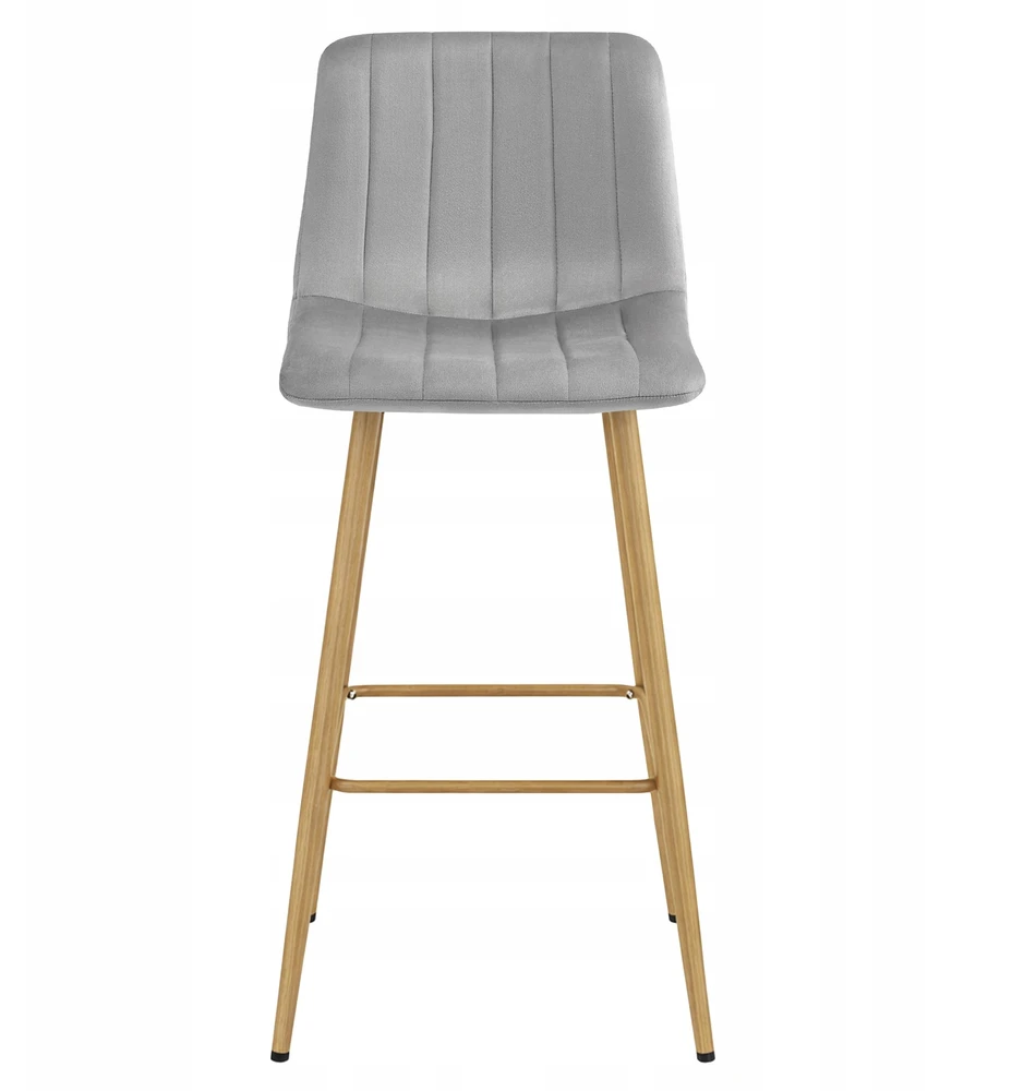 Leobert Baro kėdė POZZA su veliūriniu apmušalu, šviesiai pilka, 102 × 43 × 49 cm, 3 vnt.