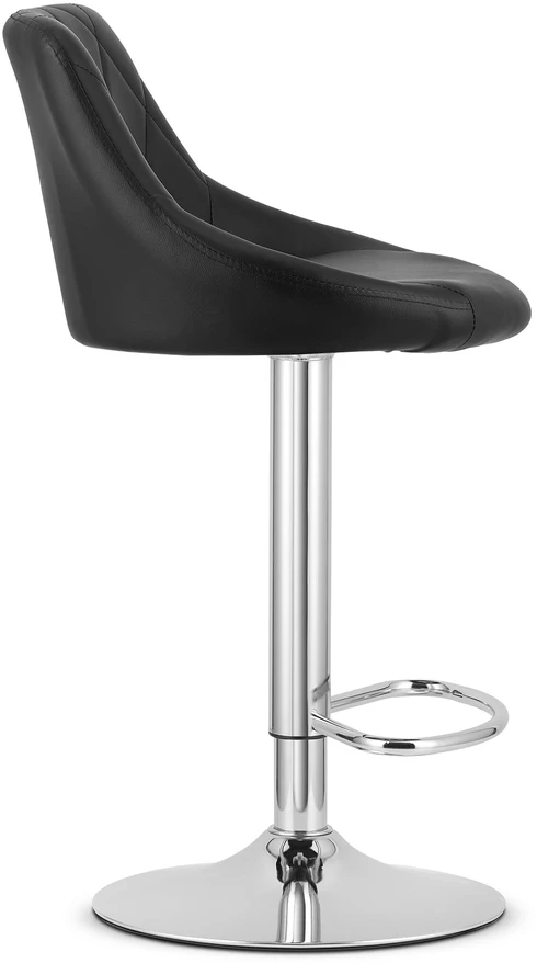 Leobert Baro kėdė reguliuojamo aukščio, sukama, juoda, 85–105 cm