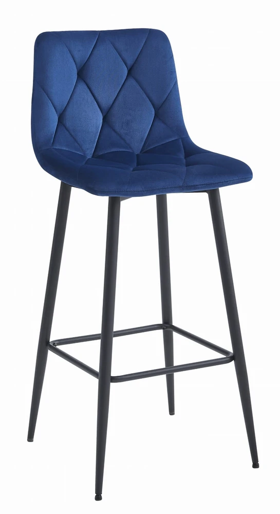 Leobert Baro kėdė su aksomine sėdyne, tamsiai mėlyna, 104 cm, 4 vnt.