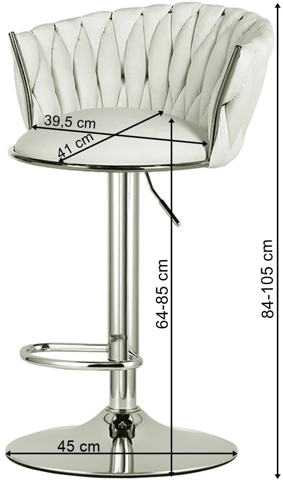 Valora Baro kėdė su reguliuojamu aukščiu ir pasukama sėdyne, smėlinė, 84–105 cm, 2 vnt.