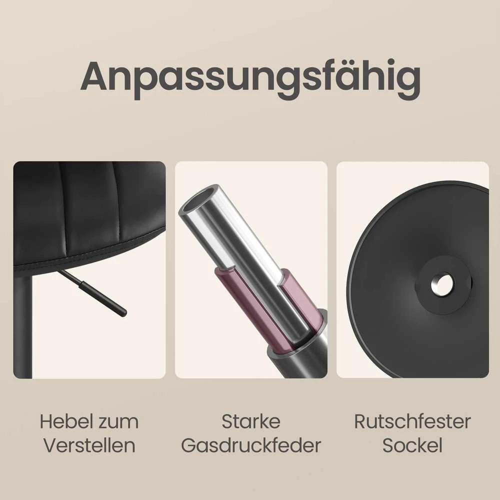 Songmics Baro kėdės 88–108 cm 2 vnt.