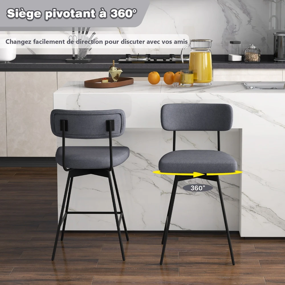 Baro kėdės pilkos 2 vnt.