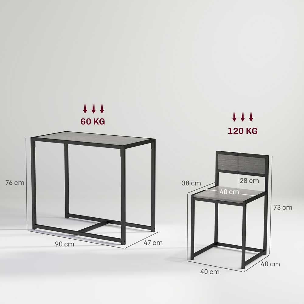Baro stalo komplektas 90 x 47 x 76 cm 3 vnt.