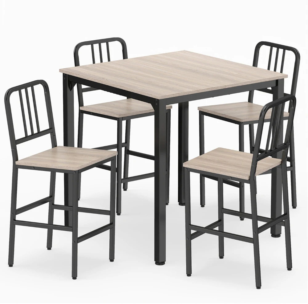 Baro stalo komplektas 90 x 90 x 91.5 cm 5 vnt.