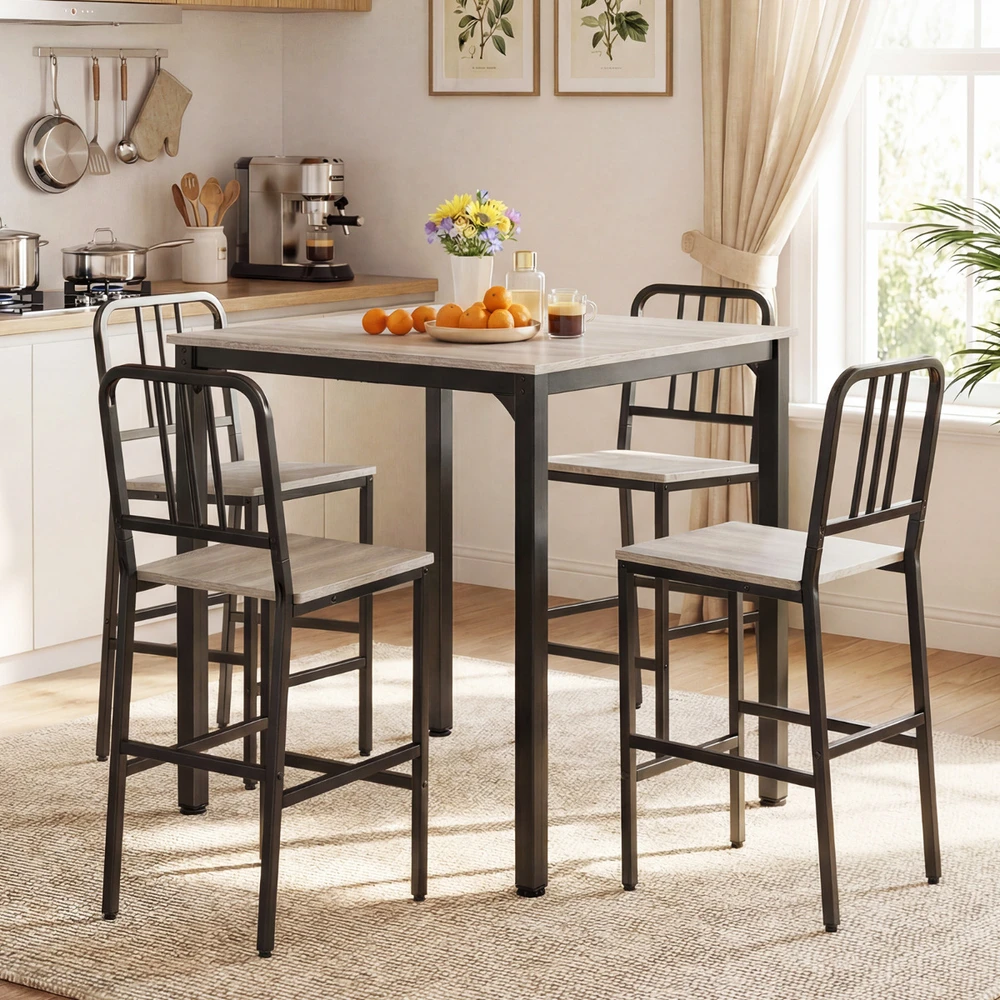 Baro stalo komplektas 90 x 90 x 91.5 cm 5 vnt.