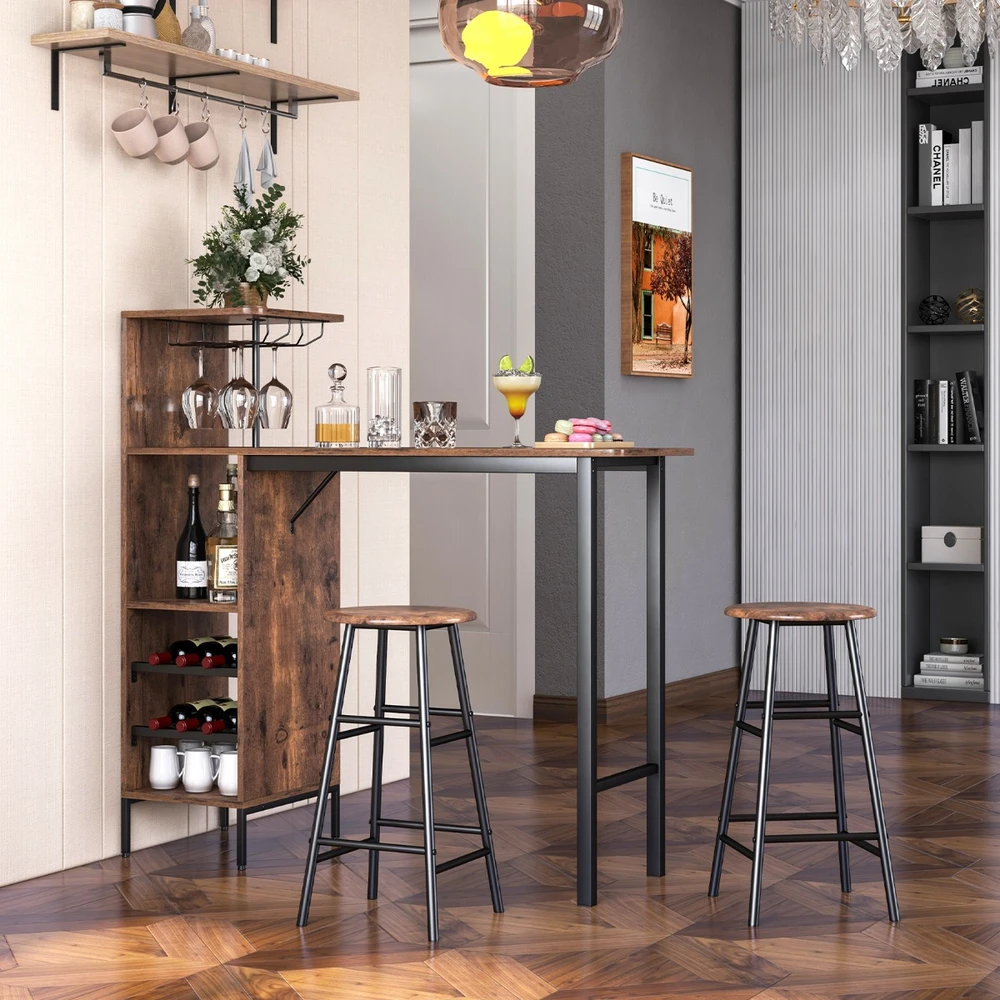 Baro stalo rinkinys 120 x 40 x 120 cm 3 vnt.