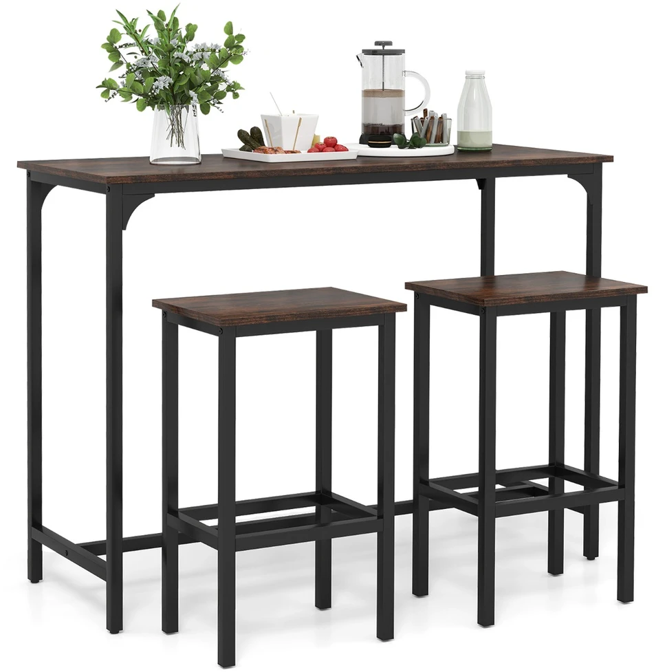 Baro stalo rinkinys 120 x 48 x 91 cm 3 vnt.