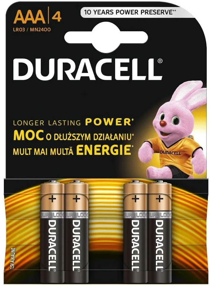 Baterija Šarminė R3 (AAA) 1.5V DURACELL Power (4vnt Blisteryje)
