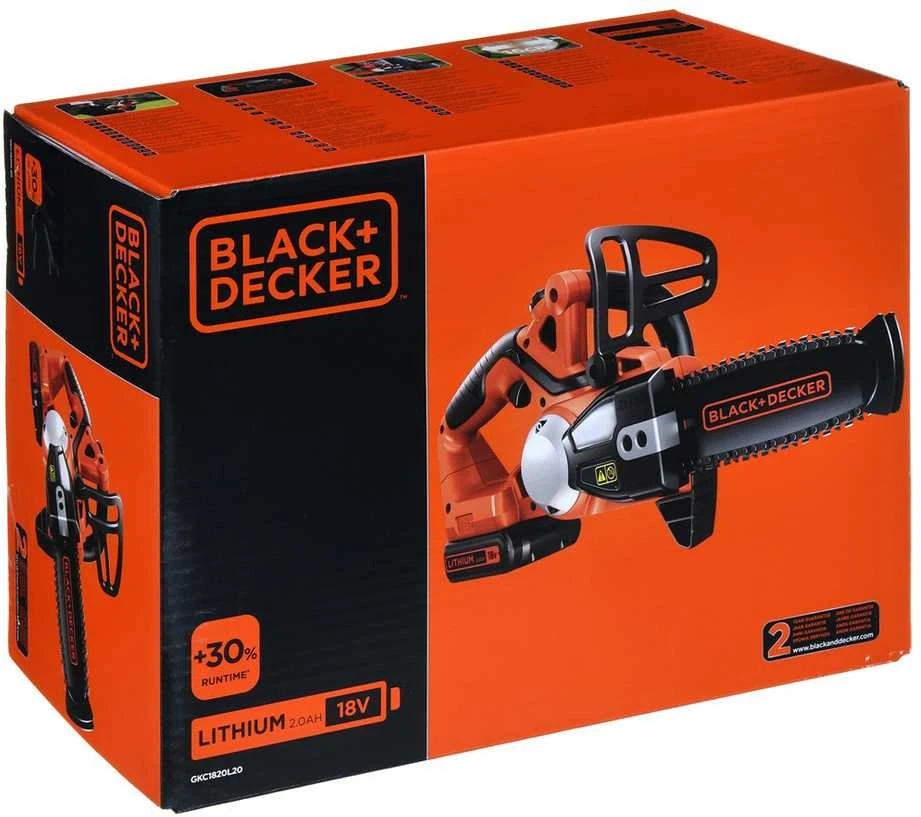 Black & Decker Juodas + DECKER AKU grandininis pjūklas. 18V -