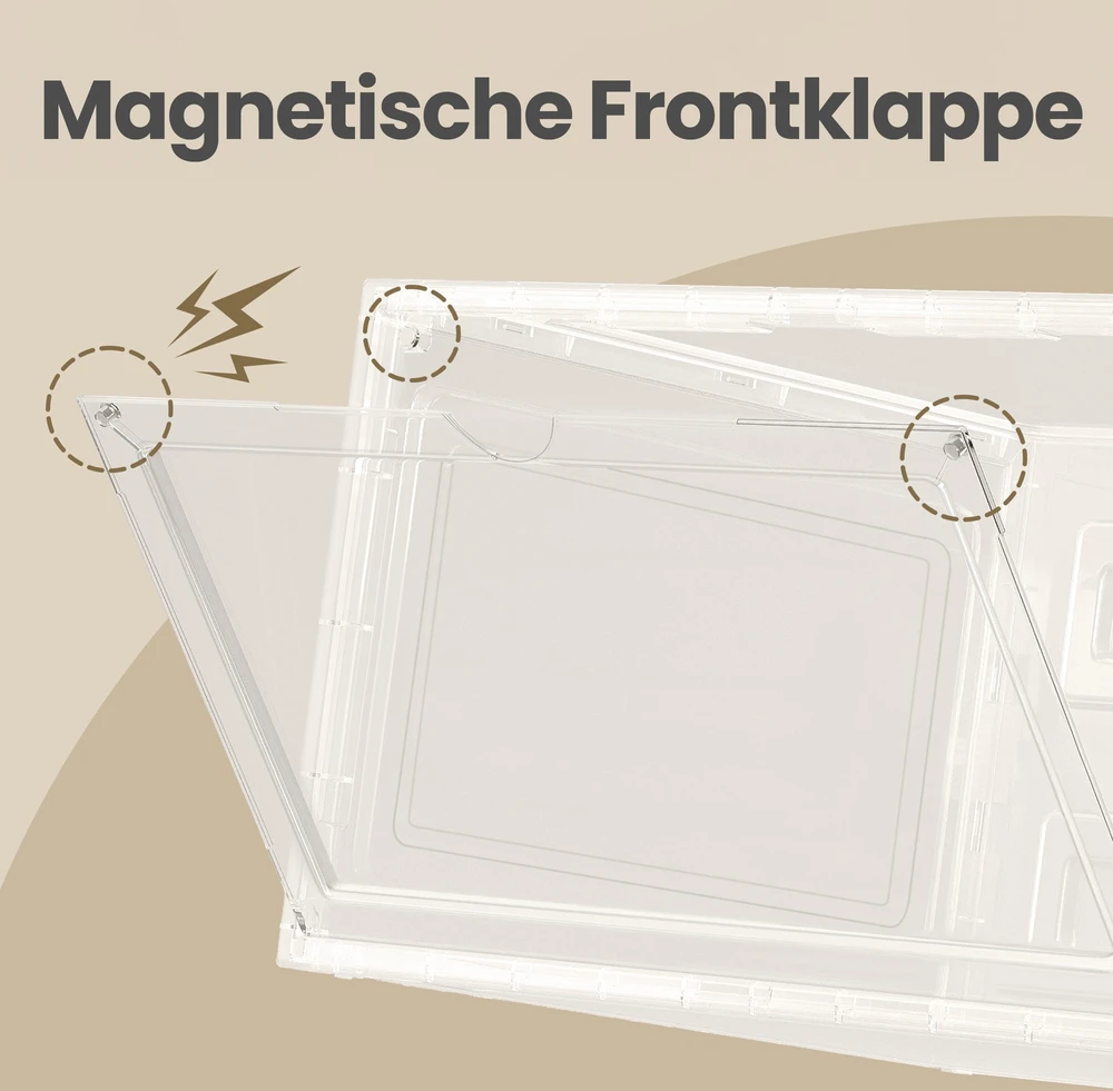 Songmics Batų dėžės 8 vnt. plastikinės skaidrios