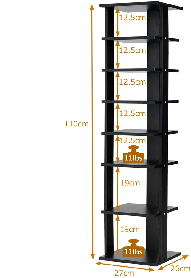 Batų lentyna 27,5 x 26,5 x 110 cm 1 vnt.