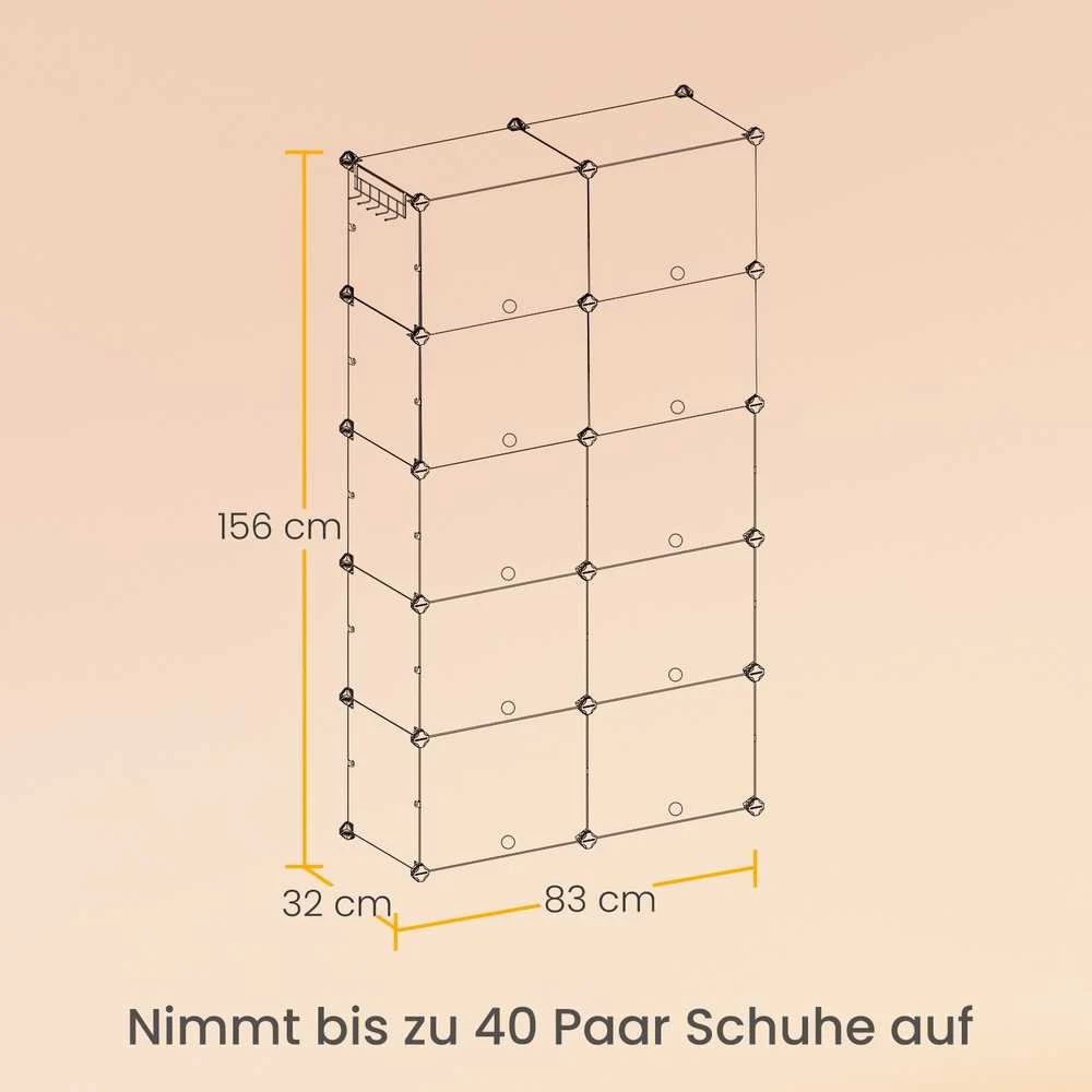 Batų lentyna su 10 skyrių, SONGMICS, 32x82x152 cm