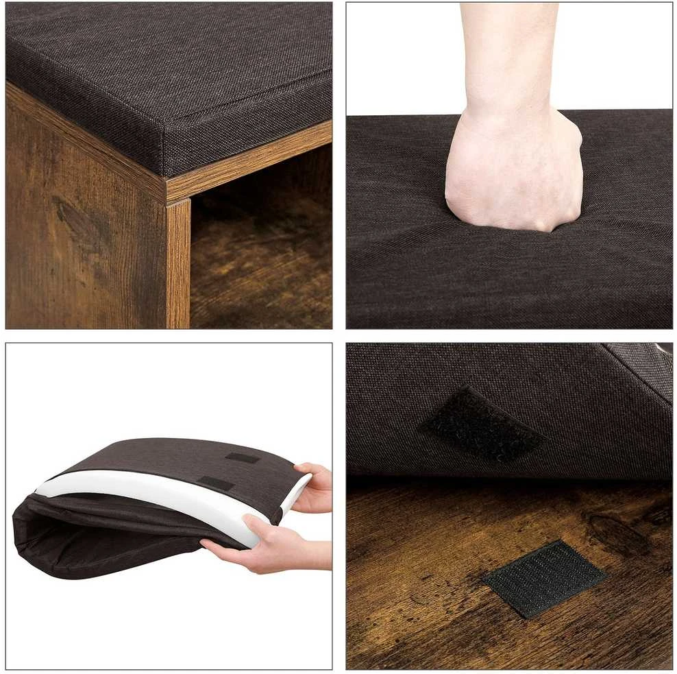 Songmics Batų lentyna su sėdimąja dalimi 105 cm