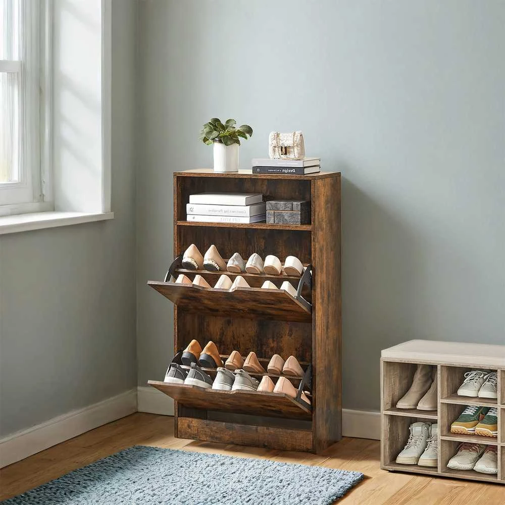 Songmics Batų spinta VASAGLE, 60 x 24 x 102 cm, 2 skyriai