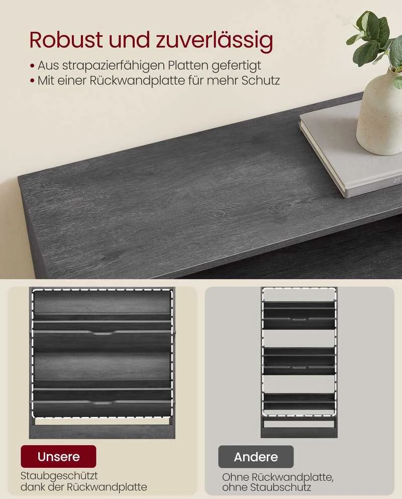 Songmics Batų spintelė 24 x 80 x 102 cm