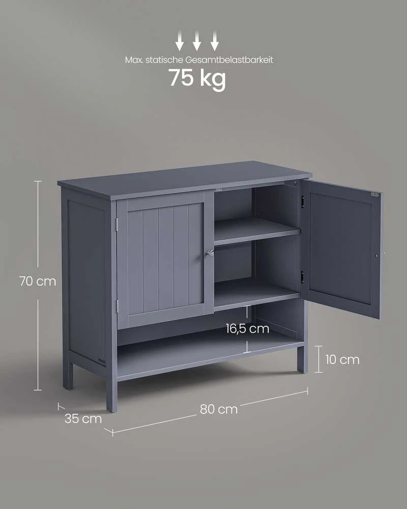 Songmics Vasagle Kaimiško stiliaus batų spinta 35 x 80 x 70 cm skalūno pilkos spalvos