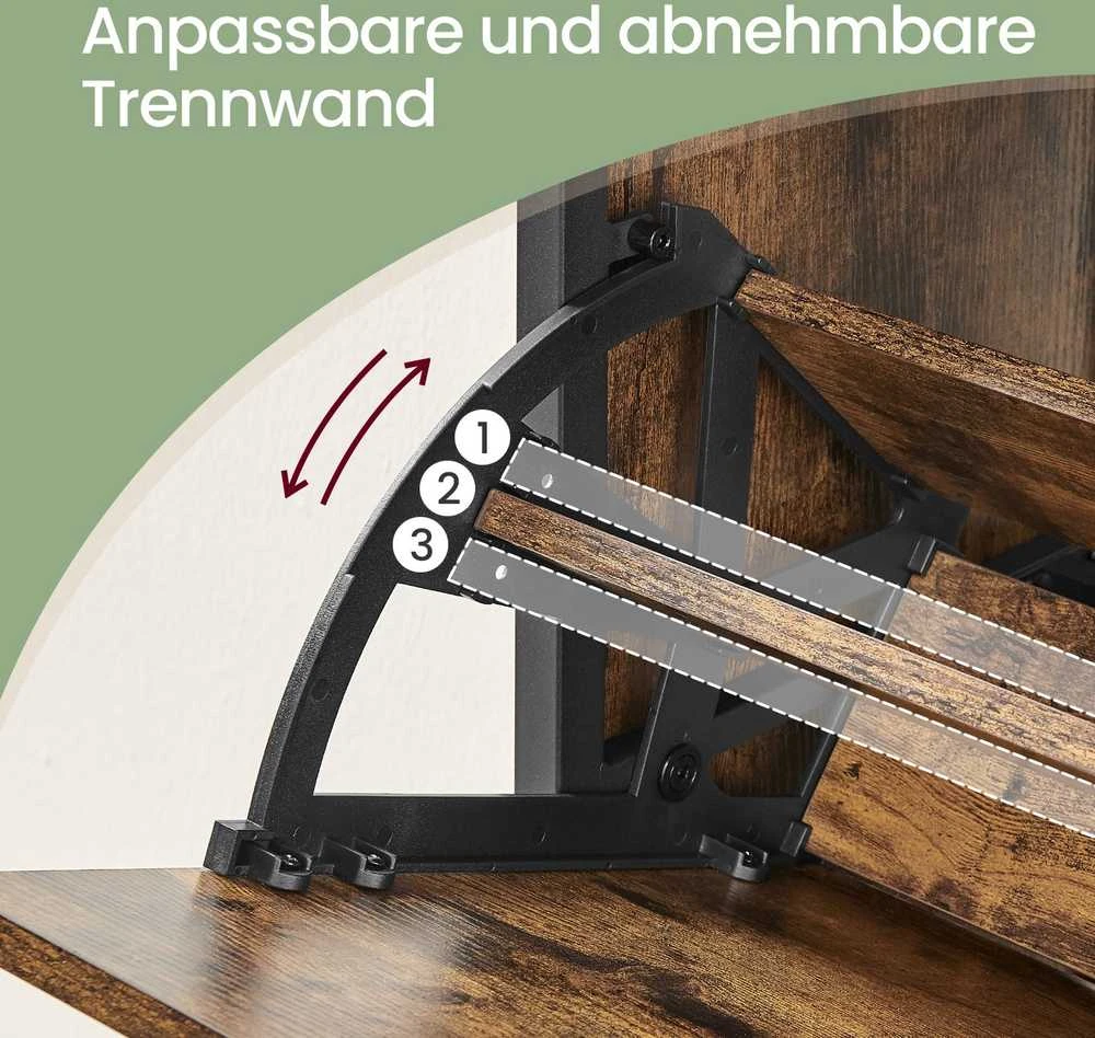 Songmics Vasagle Batų spinta su 3 atvartais