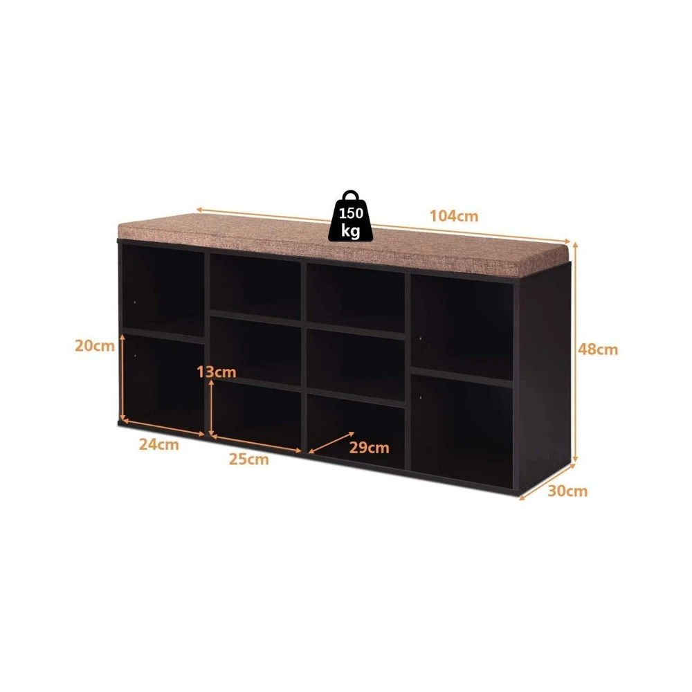 Batų spintelė su sėdyne 104×30.5×48 cm
