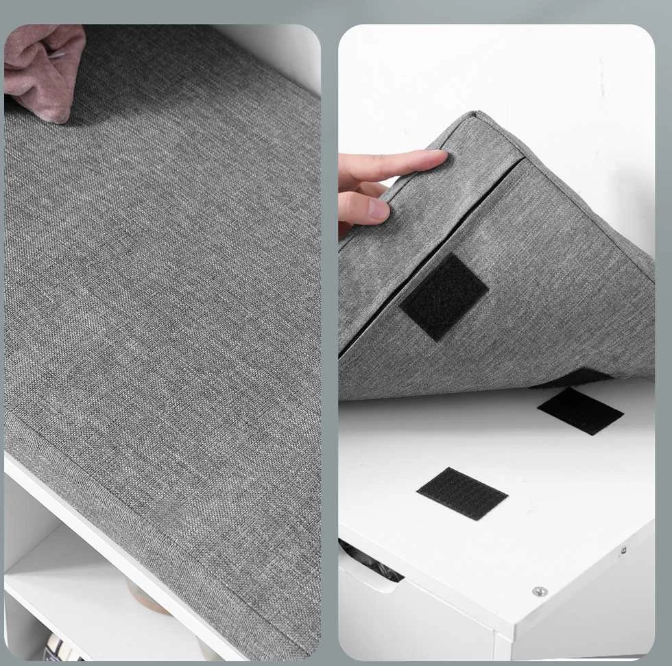 Songmics Batų suolelis su atviromis lentynomis, 104 x 30 x 48 cm