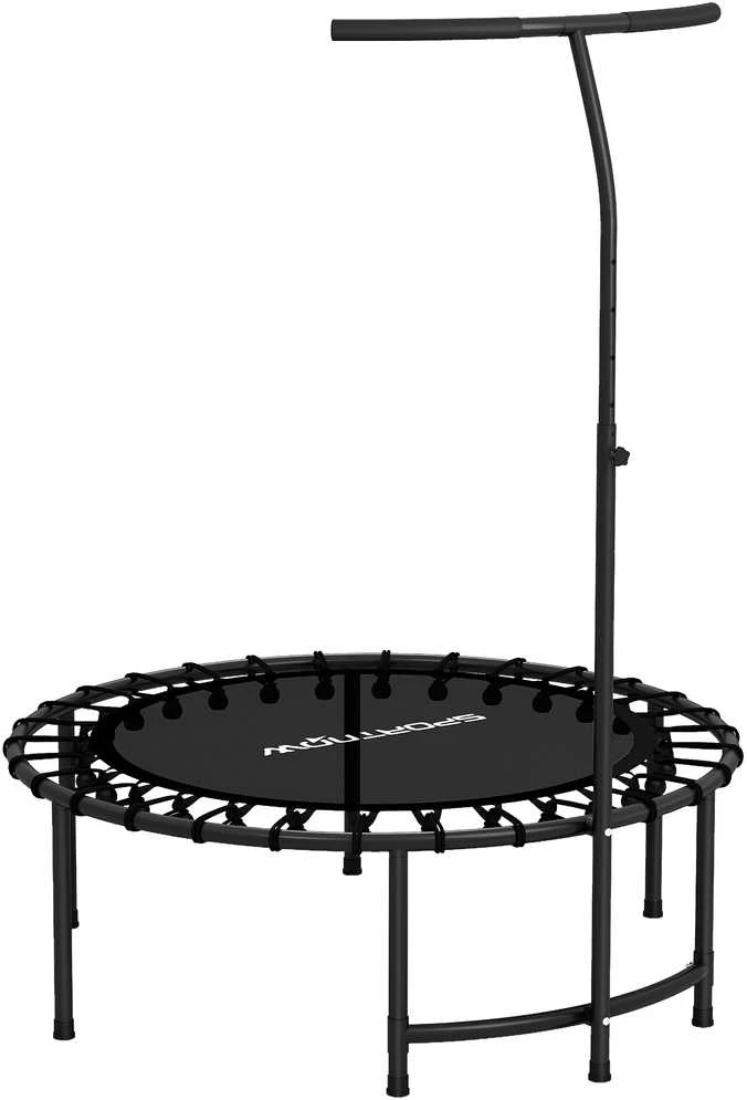 SPORTNOW treniruočių batutas (rebounder), 5 padėčių reguliuojama rankena, juodas