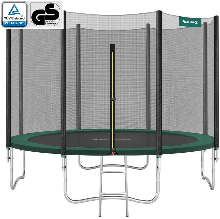 Songmics Trampolin Ø 366 cm juodas-grün