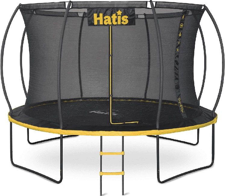 Batutas HATIS 3.66 m, su vidiniu apsauginiu tinklu ir laipteliais