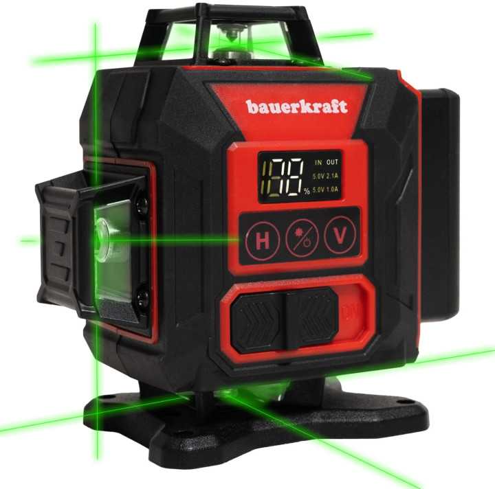 Longwell Industrial Bauerkraft lazerinis nivelyras 4D 360°