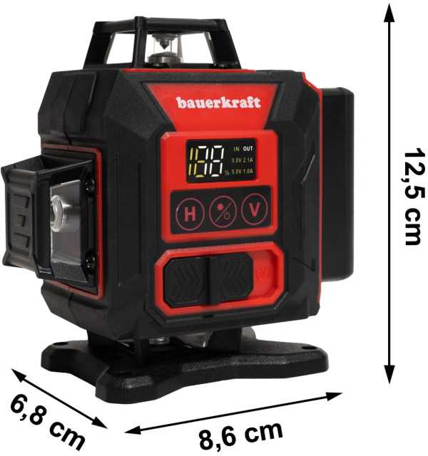 Longwell Industrial Bauerkraft lazerinis nivelyras 4D 360°