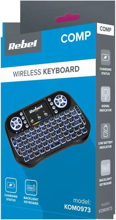 QUER Rebel Mini Q5 Smart TV BOX belaidė klaviatūra
