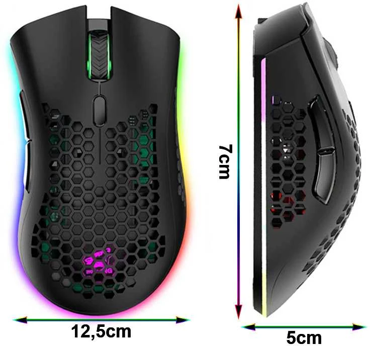 Kilimėlis Belaidė optinė pelė su RGB apšvietimu